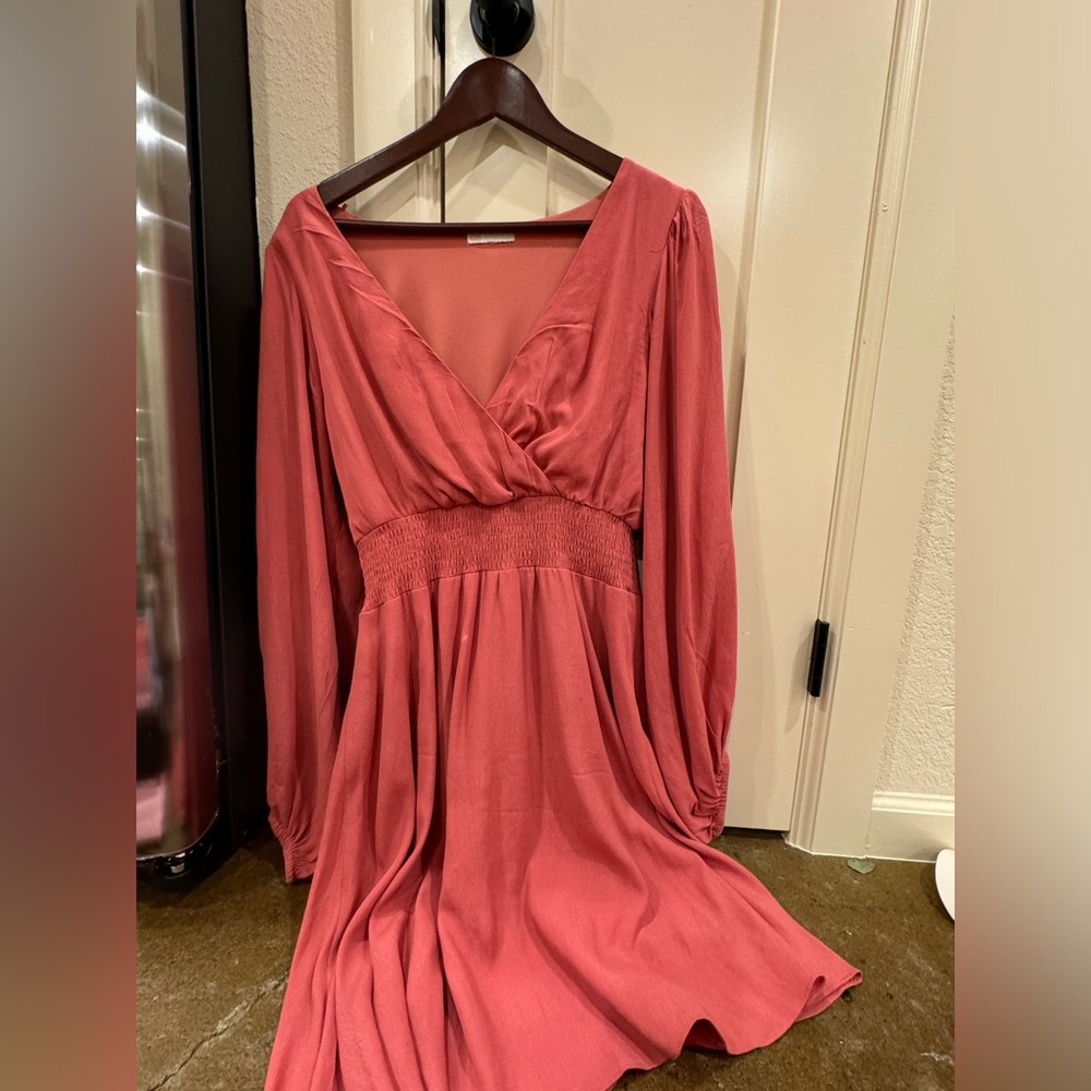 Coral mini dress
